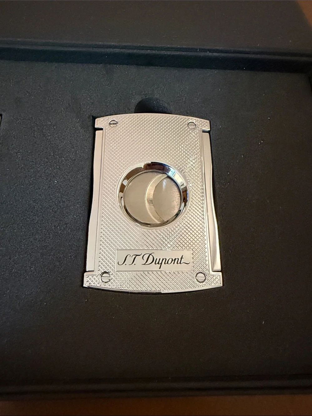 S.T. Dupont Men’s Silver Cigar Cutter & Lighter Gift Set